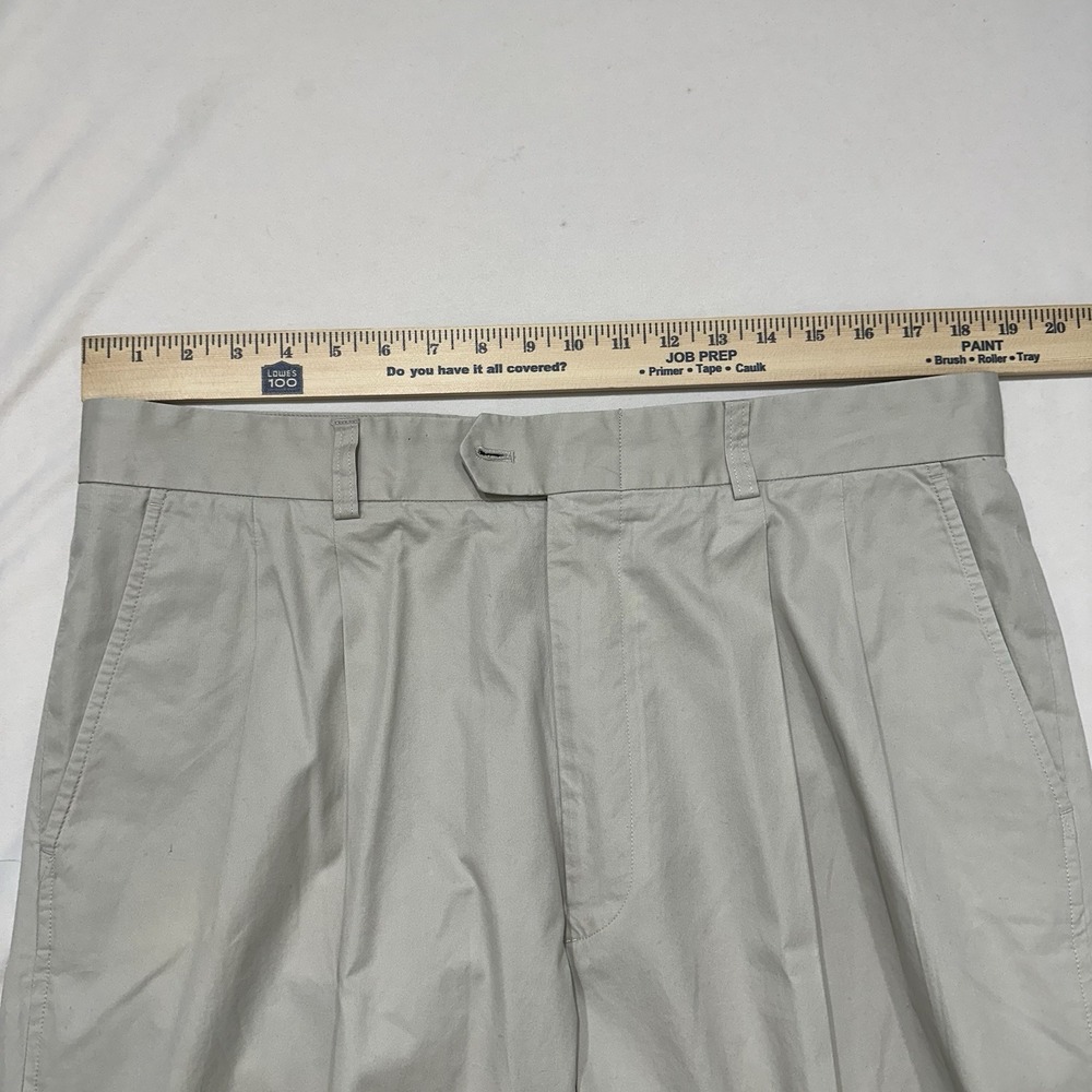 Fairway & Greene Mens Golf Pants 38 Khaki Pleated - Picture 7 of 11
